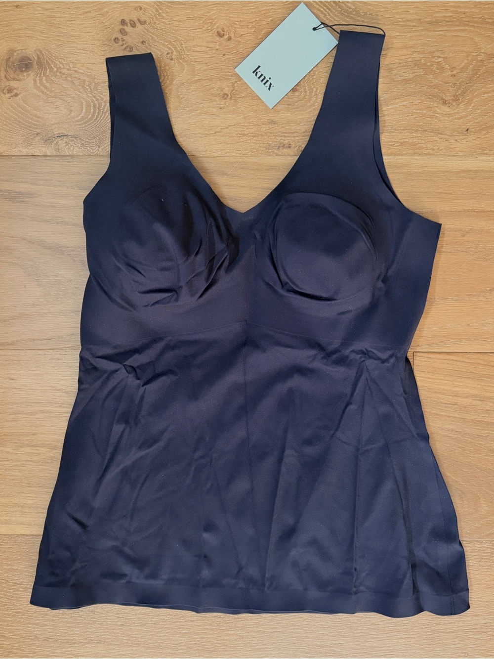 NWT Knix LuxeLift Evolution Tank Built-In Bra Shapewear Black Sz M+ (E/DDD/F/G)